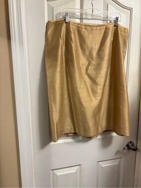 Gold Satin A-Line Women's Dress